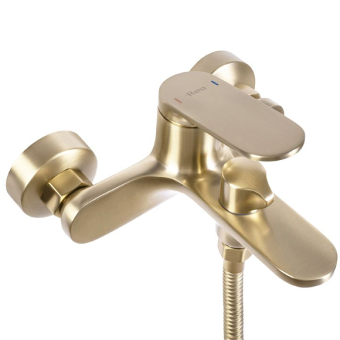 Baterie pentru cadă REA Marco auriu periat [8]