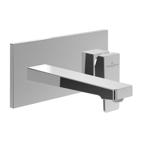 Baterii lavoar - Baterie pentru lavoar incastrata Villeroy&Boch, Architectura Square, cu ventil click clack crom