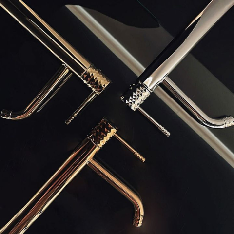 Baterie pentru lavoar Rea Lungo Diamond cupru [2]