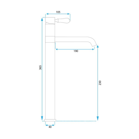 Baterie pentru lavoar Rea Serra BLACK negru mat [11]