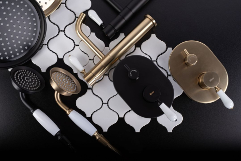 Baterie pentru lavoar Rea Serra BLACK negru mat [10]