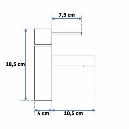 Baterie pentru lavoar Rea Tess Light auriu periat [1]