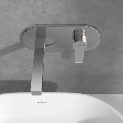 Baterie pentru lavoar Villeroy&Boch, Architectura, montaj incastrat, crom [3]