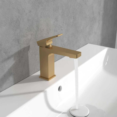 Baterie pentru lavoar Villeroy&Boch, Architectura Square 112, fără ventil , brushed gold [6]