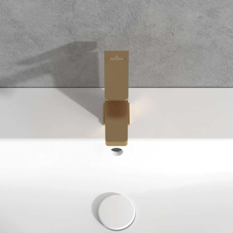 Baterie pentru lavoar Villeroy&Boch, Architectura Square 112, fără ventil , brushed gold [4]