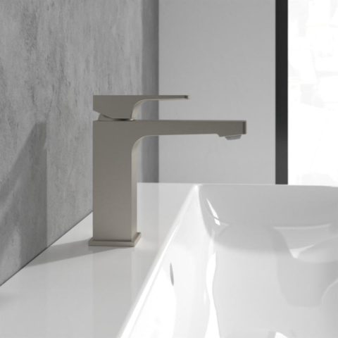 Baterie pentru lavoar Villeroy&Boch, Architectura Square 112, fără ventil , brushed nickel [2]
