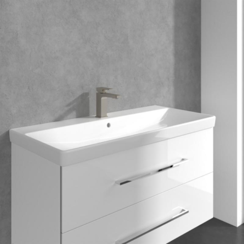 Baterie pentru lavoar Villeroy&Boch, Architectura Square 112, fără ventil , brushed nickel [5]
