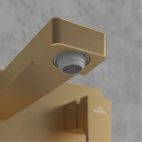 Baterie pentru lavoar Villeroy&Boch, Architectura Square, montaj încastrat, brushed gold [5]