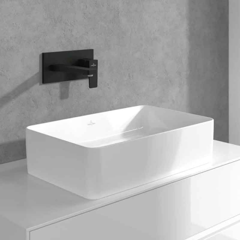Baterie pentru lavoar Villeroy&Boch, Architectura Square, montaj încastrat, negru mat [4]