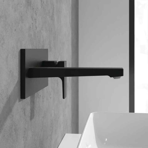 Baterie pentru lavoar Villeroy&Boch, Architectura Square, montaj încastrat, negru mat [3]