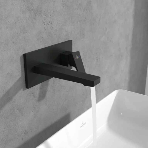 Baterie pentru lavoar Villeroy&Boch, Architectura Square, montaj încastrat, negru mat [2]