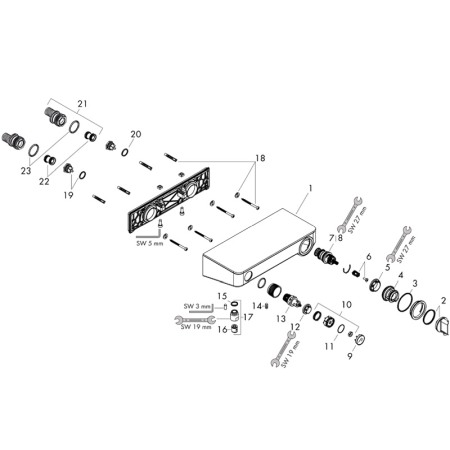 Baterie termostatata Hansgrohe, ShowerTablet Select 300, Crom [3]