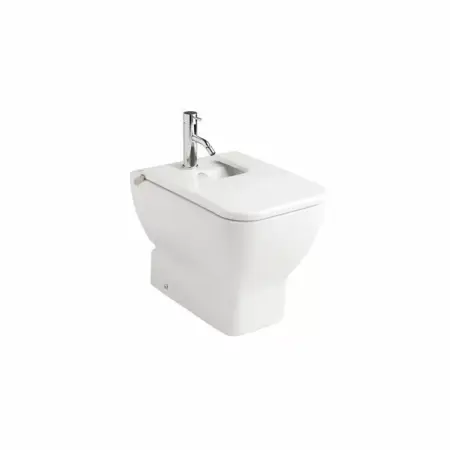 Bideu pe pardoseala BTW Gala Emma Square alb lucios [1]