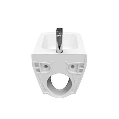 Bideu suspendat Cersanit, Crea, rectangular, fixare ascunsa, alb [4]