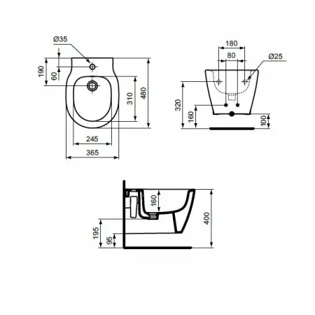 Bideu suspendat Ideal Standard Connect Space [2]