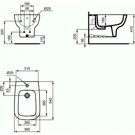 Bideu suspendat Ideal Standard Esedra [1]