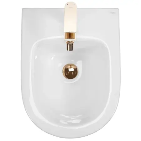 Bideu suspendat Rea Carlo Mini Gold Edge alb - auriu [3]