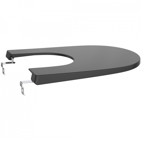Bideu suspendat Roca Ona 36x53 cm capac inclus negru mat [3]