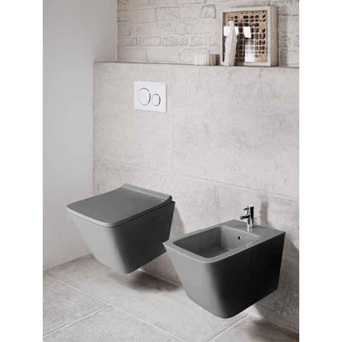 Bideu suspendat Spectrum, Lima, cu fixare ascunsă, 34 x 48.5 cm, gri mat [3]