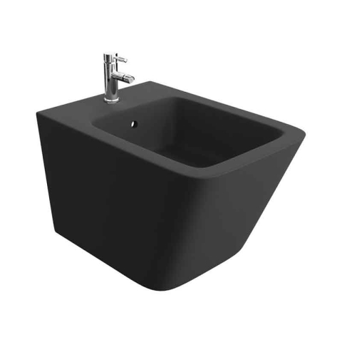 Bideuri - Bideu suspendat Spectrum, Lima, cu fixare ascunsă, 34 x 48.5 cm, negru mat