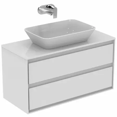 Blat pentru lavoar alb Ideal Standard Connect Air fara decupaj 100 cm [2]