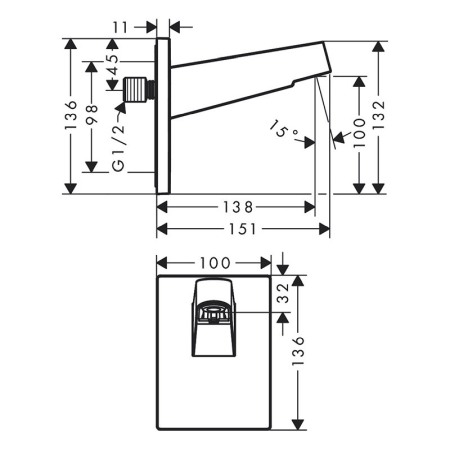 Brat de dus, Hansgrohe, Pulsify, bronz periat [1]