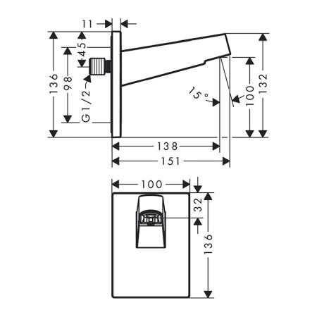 Brat de dus, Hansgrohe, Pulsify, crom [1]