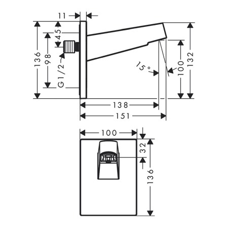 Brat de dus, Hansgrohe, Pulsify, negru mat [1]