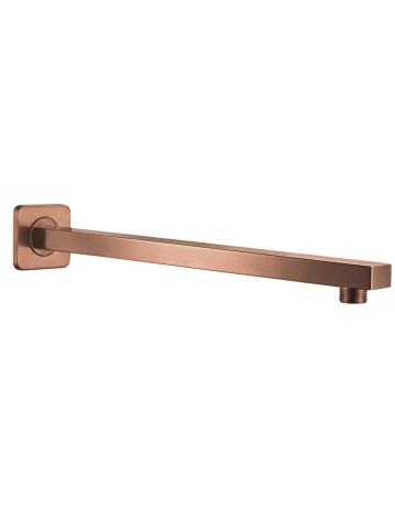 Brate si palarii dus - Brat de dus patrat Rea JS-9022BRG cupru periat 405mm inox montaj perete