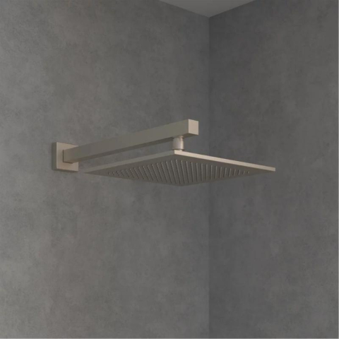 Braț de duș Villeroy&Boch, Universal Showers, pătrat, 40 cm, brushed nickel [1]