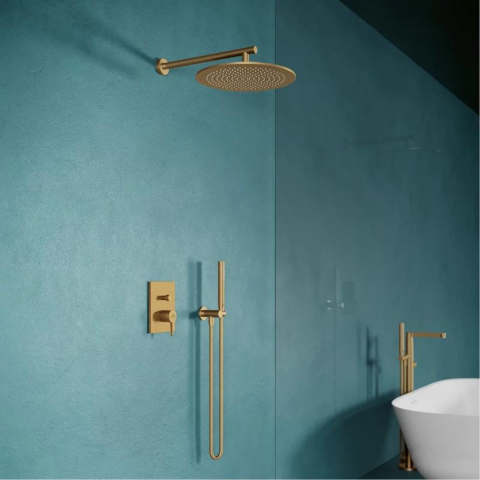 Braț de duș Villeroy&Boch, Universal Showers, rotund, 40 cm, brushed gold [2]