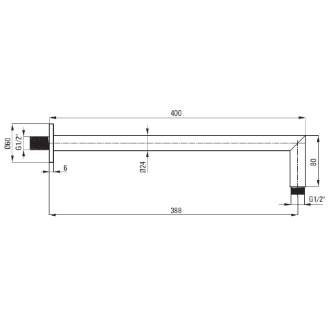 Brat dus fix Deante 40 cm, auriu periat [1]