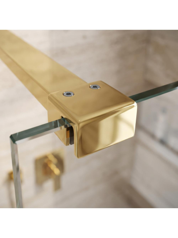 Brat fixare paravan dus 150 cm auriu Rea aluminiu montaj suruburi [2]