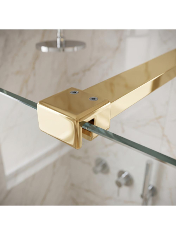 Brat fixare paravan dus 150 cm auriu Rea aluminiu montaj suruburi [4]