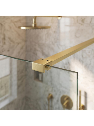 Brat fixare paravan dus 150 cm Rea auriu periat aluminiu [4]