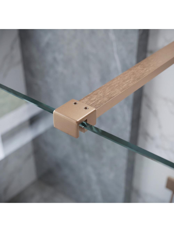 Brat fixare paravan dus 150 cm Rea cupru periat aluminiu [4]