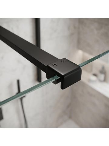 Brat fixare paravan dus 150 cm Rea negru mat aluminiu [4]