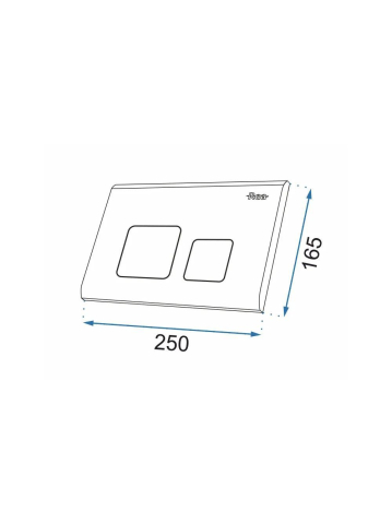 Buton tip H pentru cadru WC auriu [6]