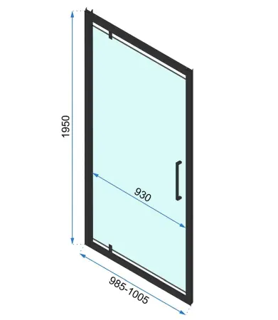 Cabina de dus de colt Rapid Swing Auriu 90x100cm, Rea [13]