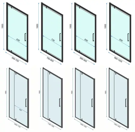 Cabina de dus de colt Rapid Swing Auriu 90x100cm, Rea [15]