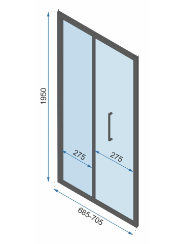 Cabina de dus de perete Rapid Fold 80x90 cm negru [5]