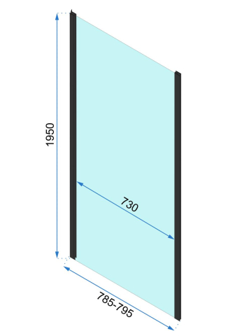 Cabina de dus de perete Rapid Fold 80x90 cm negru [9]