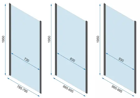 Cabina de dus de perete Rapid Fold Auriu 80x90cm, Rea [11]