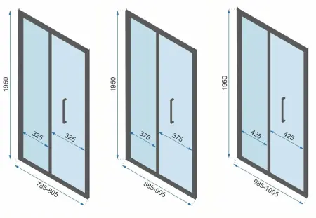 Cabina de dus de perete Rapid Fold Auriu 80x90cm, Rea [7]