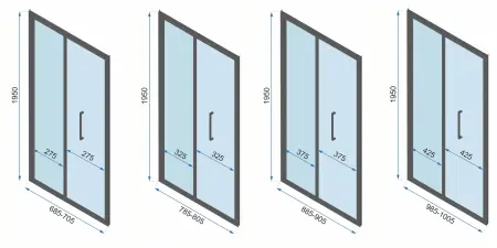 Cabina de dus de perete Rapid Fold Negru 100x90cm, Rea [18]
