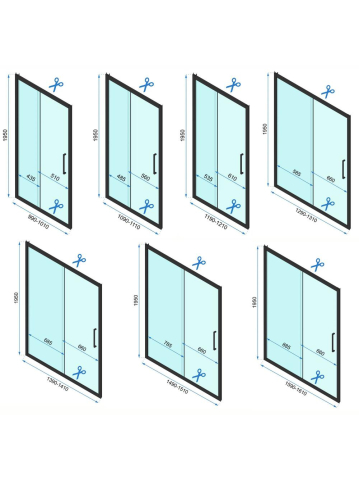 Cabina de dus de perete REA Rapid Slide 160x90 cm auriu periat [7]