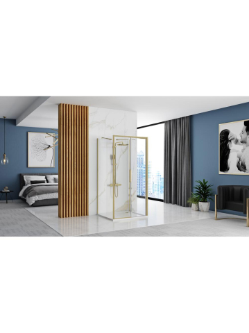 Cabina de dus de perete REA Rapid Slide 160x90 cm auriu periat [1]