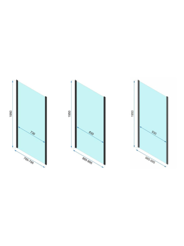 Cabina de dus de perete REA Rapid Slide 160x90 cm auriu periat [8]