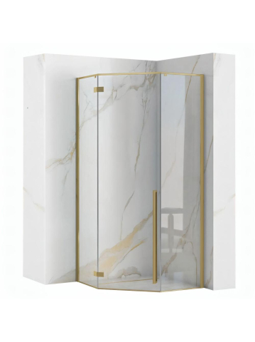 Cabine de dus patrate - Cabina de dus DIAMOND 100x100 cm auriu periat