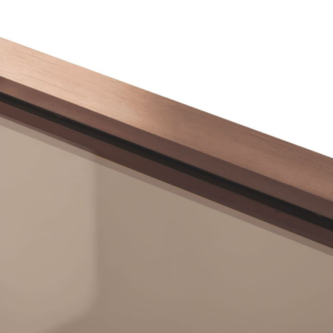 Cabina de dus DIAMOND cu cadita alba 90x90 cm cupru periat [3]